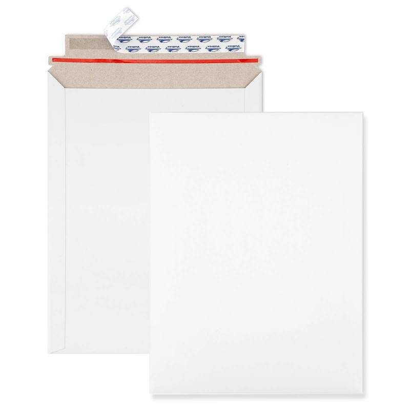 9×11.5 Self Seal Photo Document Mailers 25 Pack Stay Flat White Cardboard Env…