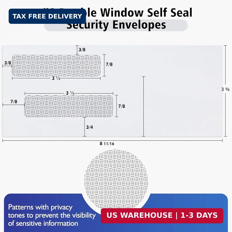 #8 Double Window Security Check Envelopes,Double Window Self Seal Security Envel gallery