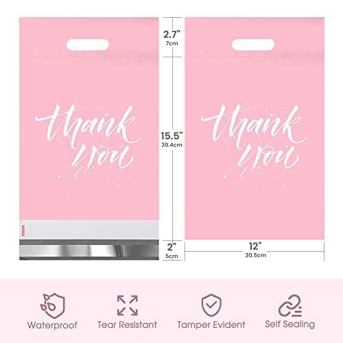 Poly Mailers 12x15.5 100 Pcs | Upgrade Design Shipping Bags with Handle | Mai... gallery