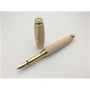 Office168 Kiso Hinoki Wood Fountain Pen, Made in Japan, Medium Nib