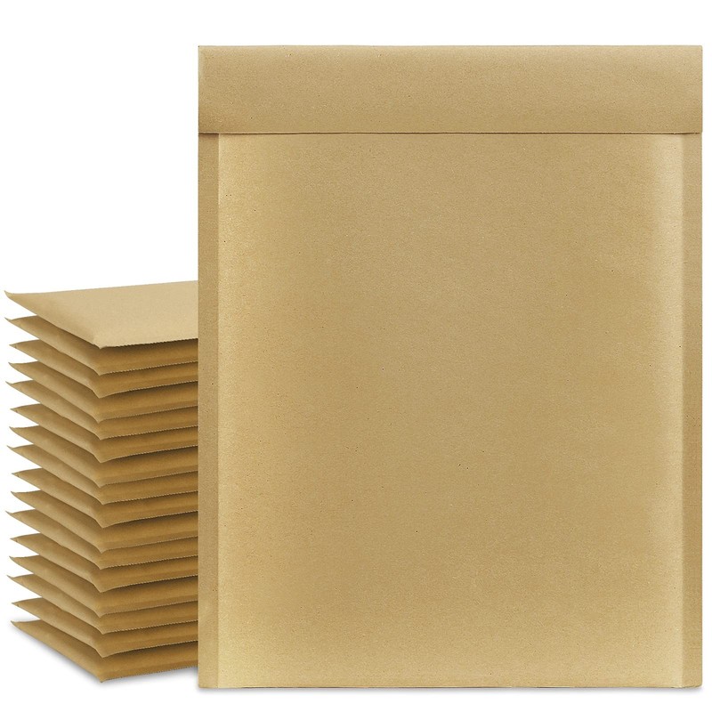 Natural Kraft Bubble Mailers 8.5×12 Inch 25 Pack Usable Size 8.5×11 Brown Pad…