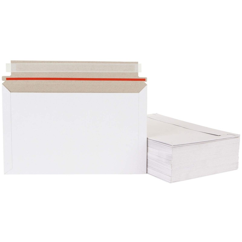 QTLCOHD 100 Pack Rigid Mailers 6×10 Inch Stay Flat Mailers Self Seal Cardboard E