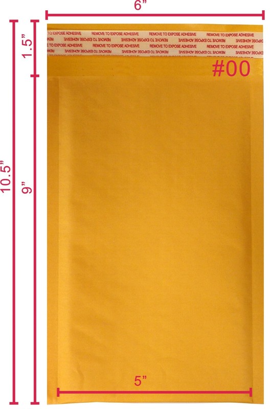 SuperPackage® 500 #00 5 X 9 Kraft Bubble Mailers Padded Envelopes gallery