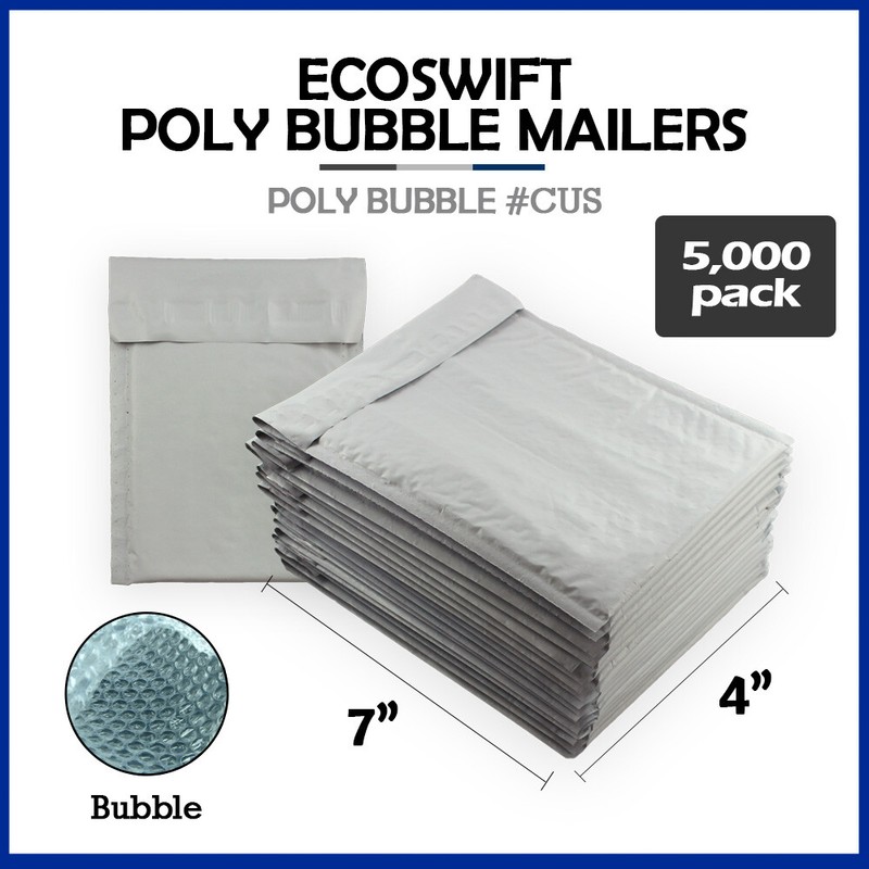 5000 #0000 4×7 “EcoSwift” Brand Poly Bubble Mailers Small Padded Envelope 4 x 7