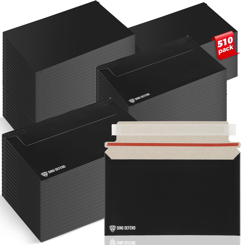 Card Shipping Envelopes 510 Pack - 7 x 4.35 Inches Trading Cards Self-Adhesiv...