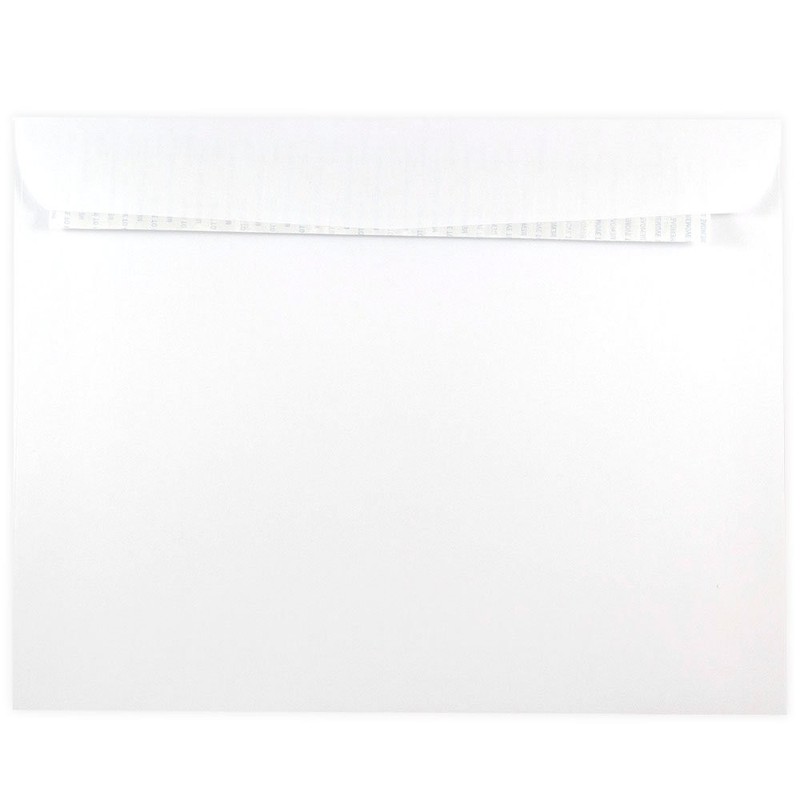 JAM PAPER 10 x 13 Booklet Envelopes with Peel and Seal Closure – White – 50/Pack