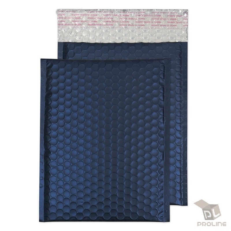 250 #0 Matte Metallic Blue Poly Bubble Mailers Envelope 6.5×10 DVD CD Extra Wide