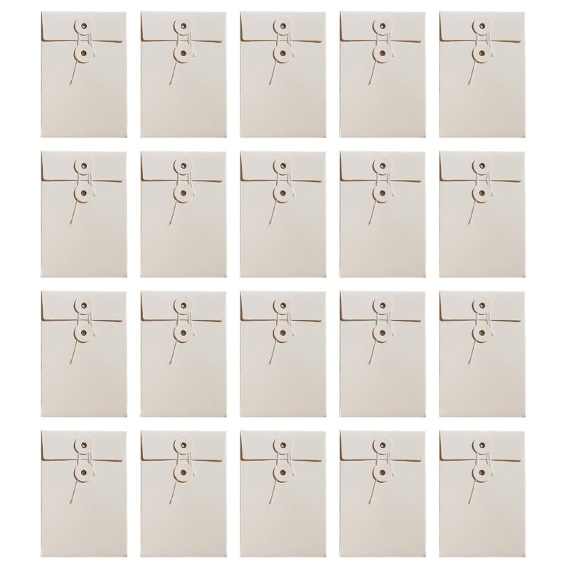 20Pcs Button and String Tie Closure Clasp Envelope, 6.7x4.5 Inch Vintage Brown gallery