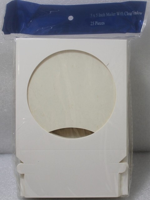 White 5 x 5 Self Seal Window Cardboard Mailer 25PCS