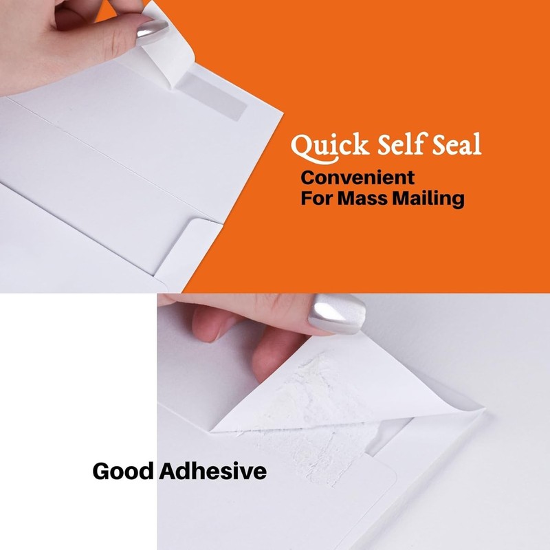 50 Pack A7 White Self-Seal Envelopes - Perfect for Invitations & Announcements gallery