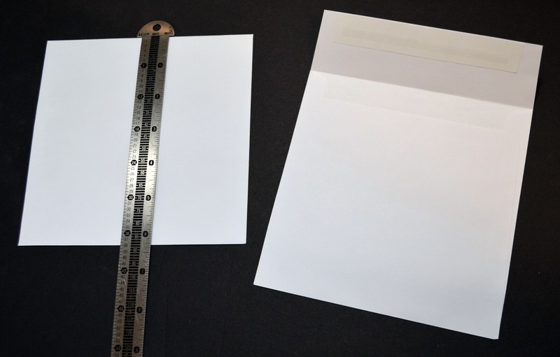 6 1/4 x 6 1/4 bright white square flap envelopes, self-sealing – 50 pcs