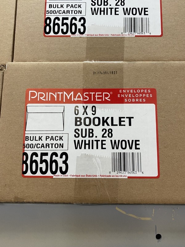 PrintMaster 6×9 Booklet Sub 28 White Wove Envelopes     Qty: 1,000