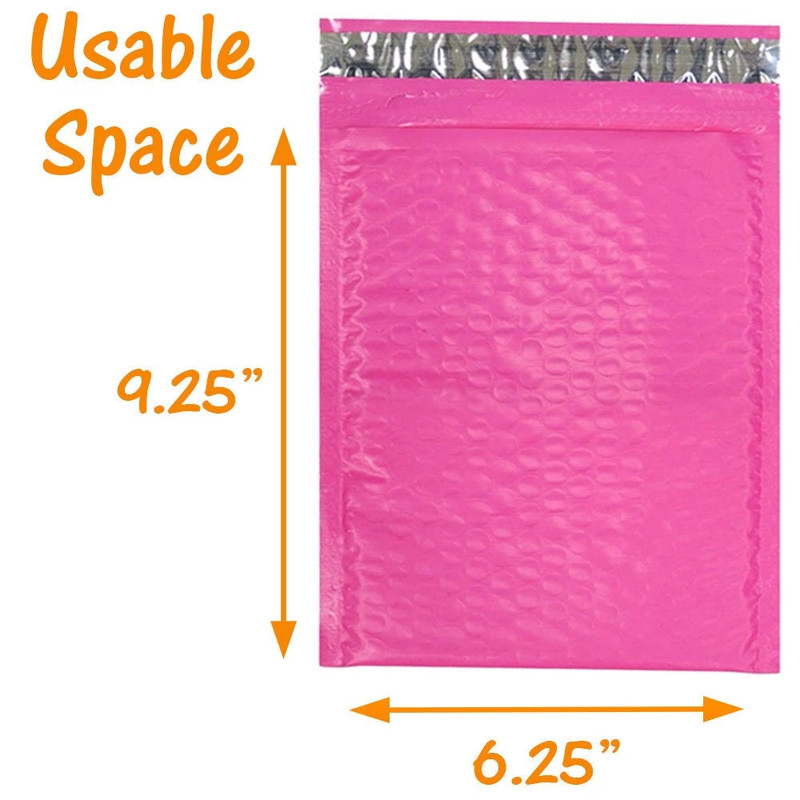 30 Pack 4x8, 6x10", 8.5x12, 10x15 Hot Pink, Yellow, Purple Poly Bubble Mailers gallery