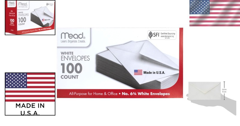 White Security Envelopes 6 3/4 inch, 100 Count - Ideal for Everyday Mailing gallery