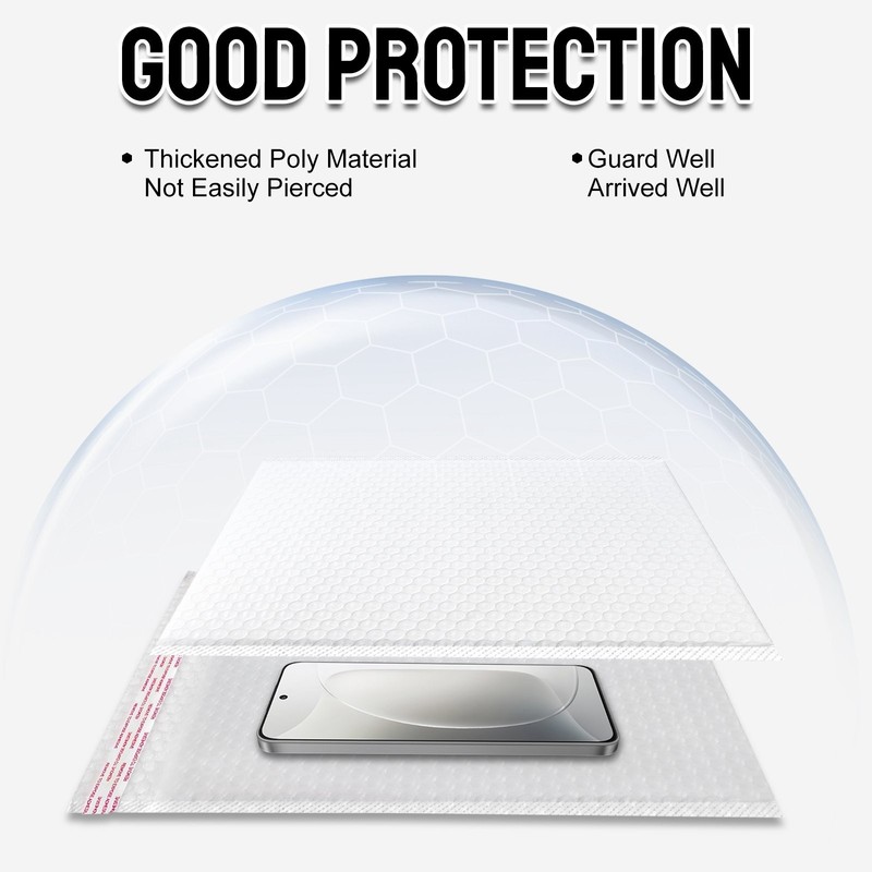 1000PCS White 7"x9" Poly Bubble Mailers Padded Envelopes Packaging Bubble Pak gallery