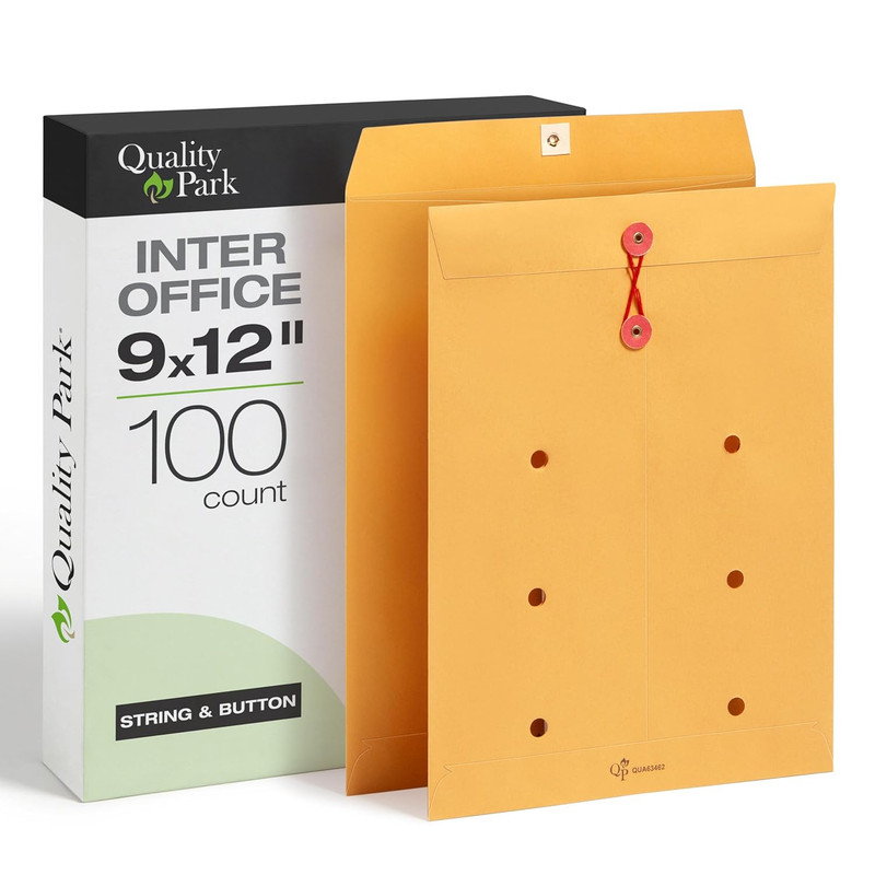9 X 12 Interoffice Envelopes, 100 Pack, Inter Office Routing Envelopes with Stri