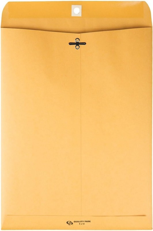 9" x 12" Clasp Envelopes, Brown Kraft, Gummed Flap, 100/Box Pack of 2 gallery