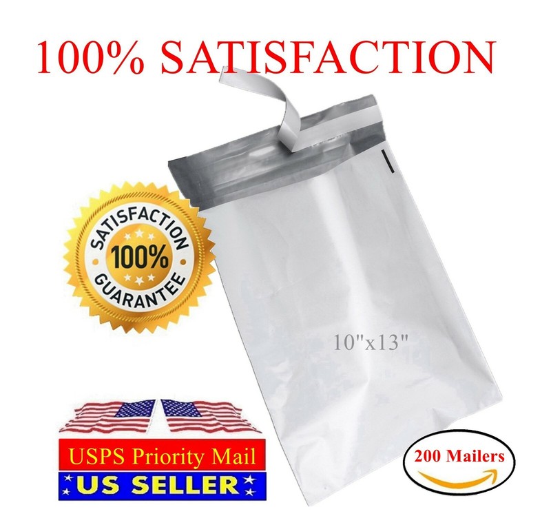 200 10″x13″ Light Poly Mailer 2 Mil Shipping Mailing Packaging Envelope Bags