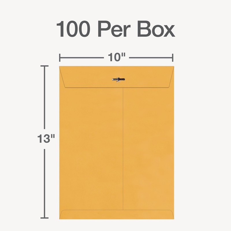 Clasp Envelopes, Heavy-Duty Brown Kraft, Secure Metal Clasp and Gummed Seal, ... gallery