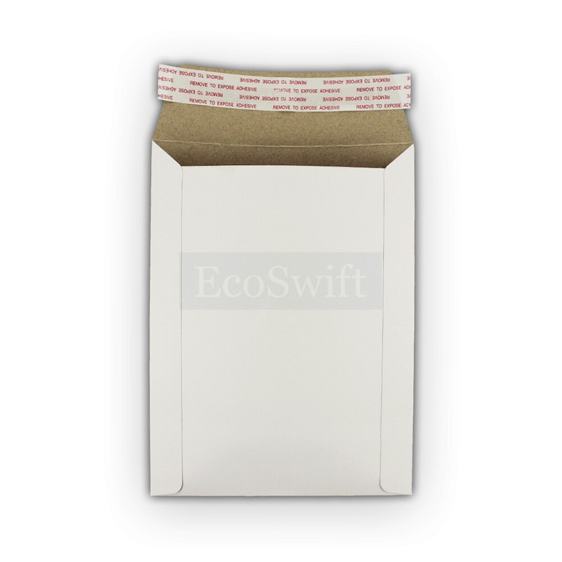 500 - 7 x 9 EcoSwift White CD/DVD Photo Flats Cardboard Envelope Mailer Mailers gallery