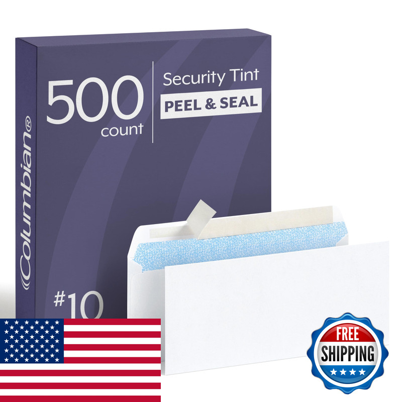 Columbian 10 Security Envelopes 500 Pack Self Seal Envelopes For Home School