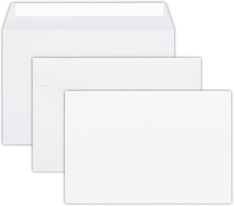 6X9 Booklet Envelopes – 50 Pack – Mailing Envelopes Self Seal – White Letter Env