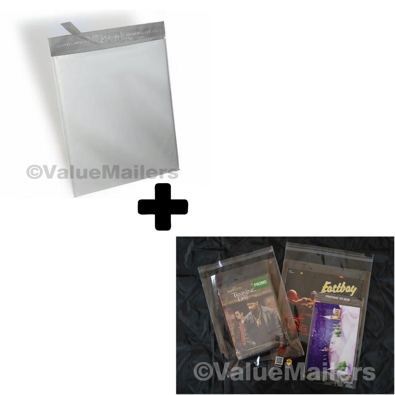 200 Bags 100 10×13 Poly Mailers Envelopes Self Sealing Plastic 100 10×13 Clear