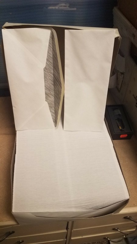 #10 White Regular Envelopes Black Tint Security Sub 24# 50 ct