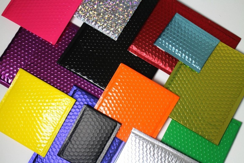 #2 Matte Metallic Colorful Poly High Bubble Mailers Envelopes 8.5×11