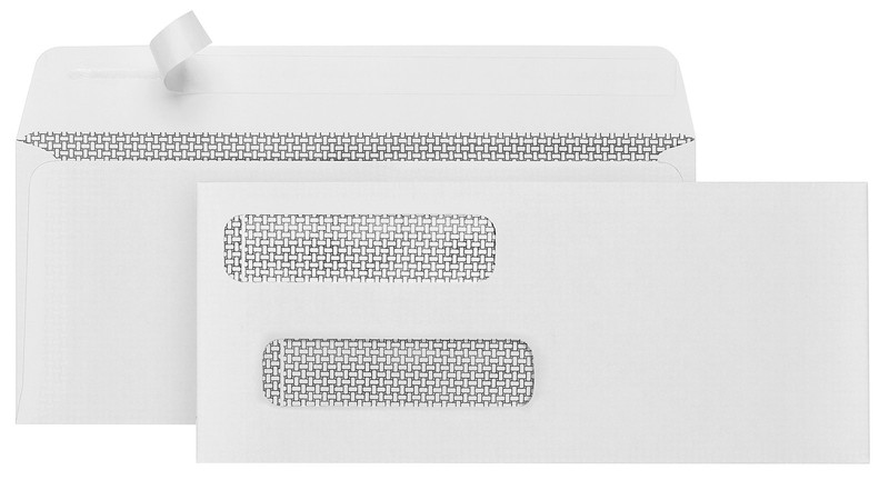 500 #8 Self Seal Double Window Security Envelopes for QuickBooks Checks
