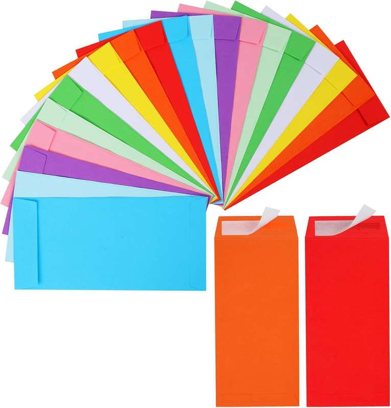Cash Envelopes -120 Envelopes Money Saving Challenge, 3.2X6.6Inch Money Envelope