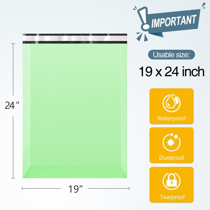 Famagic Poly Mailers 19x24 Inch 50pcs Shipping Bags Mint Green Shipping Envel... gallery
