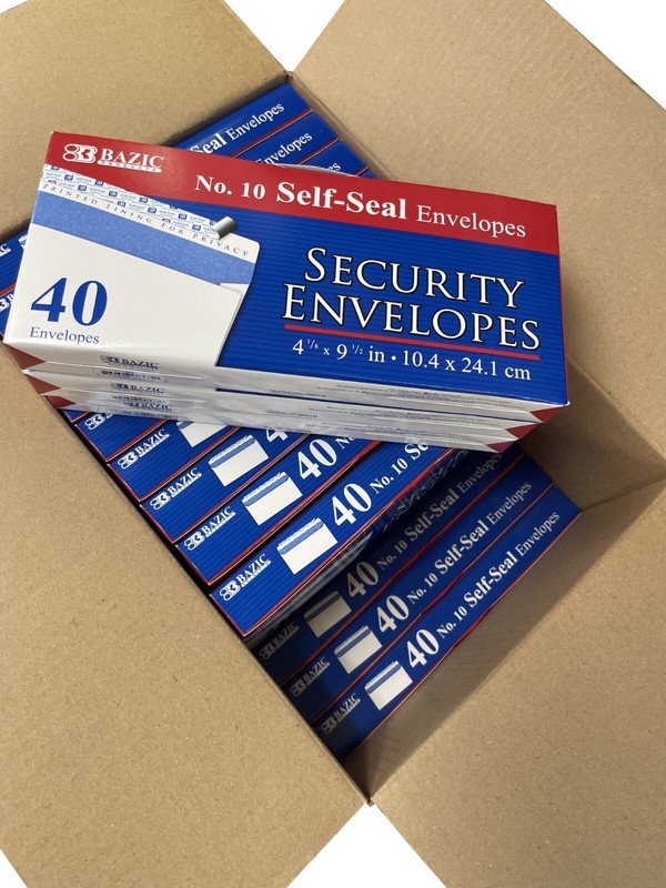960 Peel & Self-Seal White Letter Mailing Long Security Envelopes 4-1/8”x9-1/2”