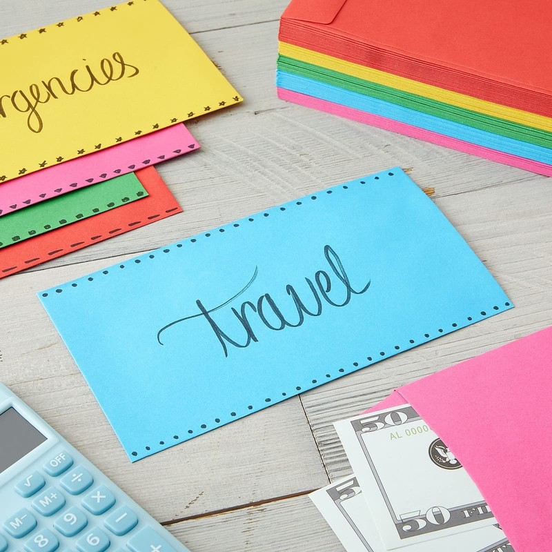 100 Pack 4 x 7 In Colorful Money Envelopes for Cash Payroll Money Saving Coins gallery