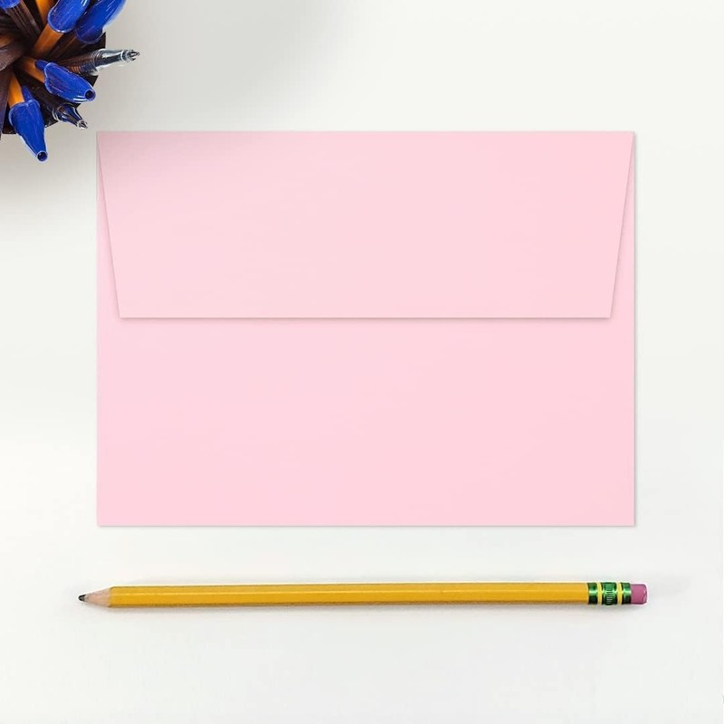 A7 Invitation Envelopes Peel & Press 5 1/4" x 7 1/4" Candy Pink 80lb. Text 50 gallery