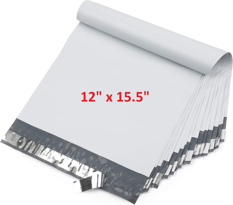 100 Pack White 12×15 Large POLY Mailer Self Seal Strong BAGS ENVELOPES SHIPPING