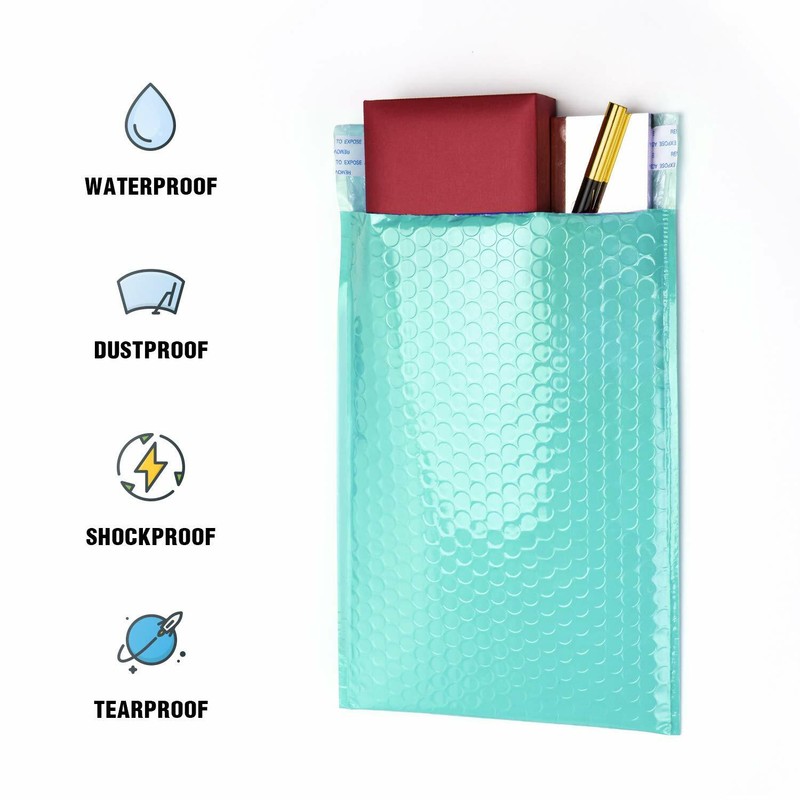 Teal Poly Bubble Padded Shipping Mailers #000 #00 #0 #CD #1 #2 #3 #4 #5 #6 #7 gallery