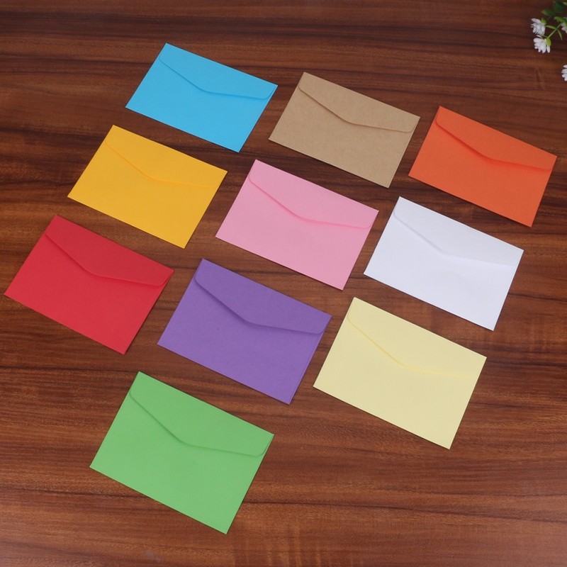 60Pcs Paper Envelopes Assorted Colors Blank Design for Storage Cards and Letters gallery