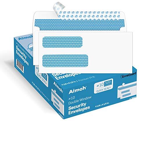 500#10 Double Window SELF Seal Security Envelopes – for Invoices, Statements &
