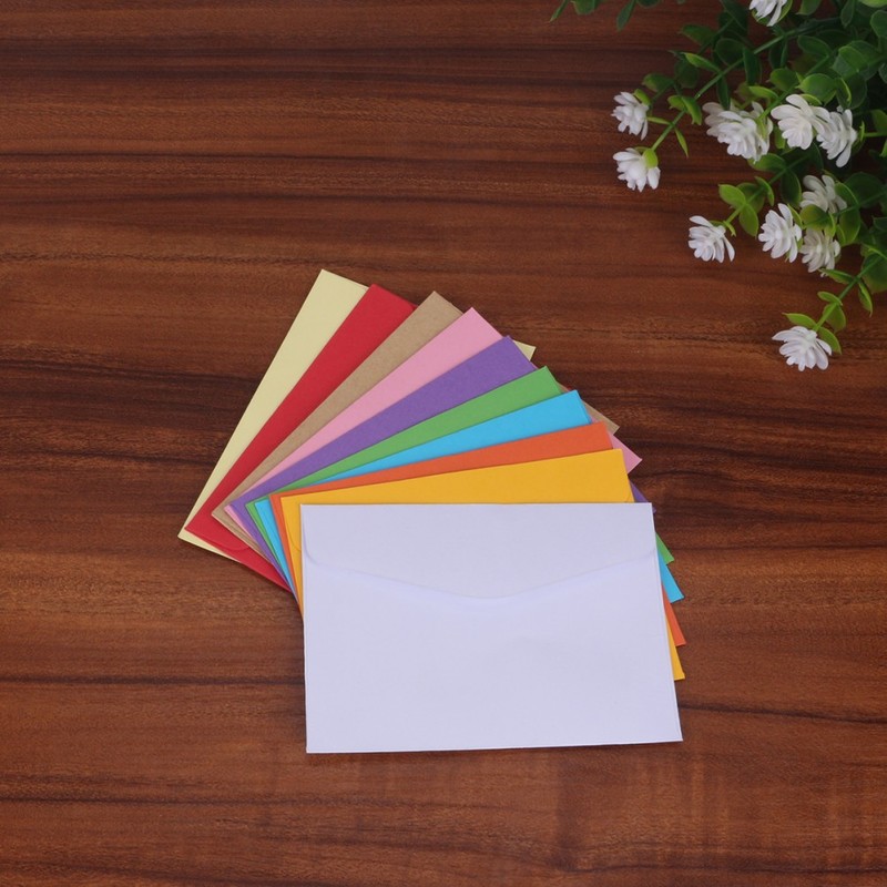 60 Pcs Colorful Invitation Envelopes Colored Small Coloured Blank