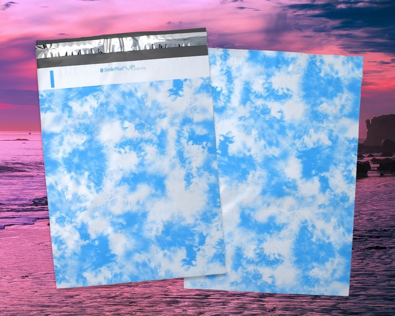 10x13, 14x17, 19x24 Sky's the Limit Clouds Poly Mailers, Shipping Mailing Bags gallery