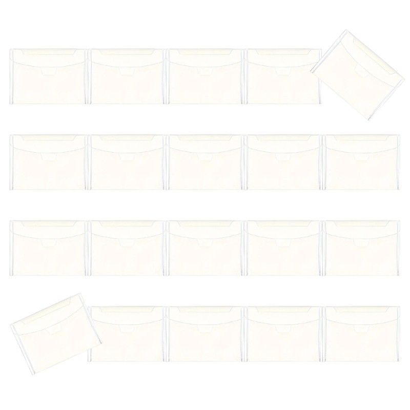 20Pieces File Pouches Clear Envelope Storage Bag Document Folder Water Resistant gallery