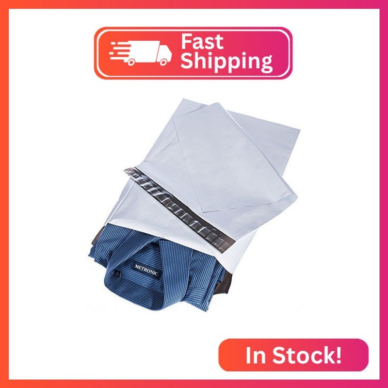 Metronic Poly Mailers 10×13 100 PC, Small White Shipping Bags Mailing Envelopes