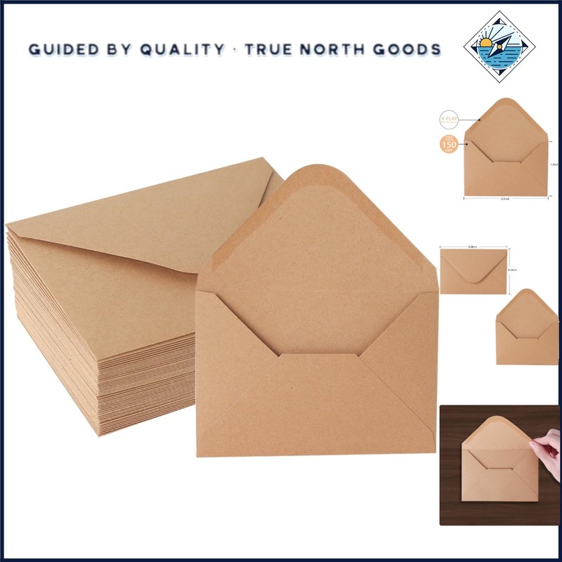 Privacy Protection A4 Kraft Envelopes 4 x 6 Inch for Cards and Announcements
