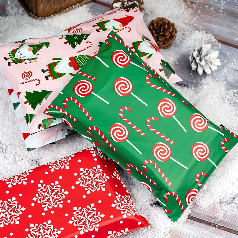 Christmas Poly Mailers Shipping Bags Pretty Thick Self Adhesive Mailing Envel... gallery