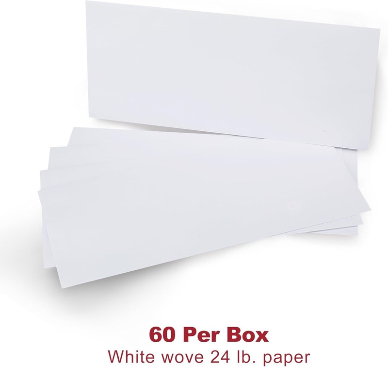 Zzrywuty #10 Letter Size Mailing Envelopes for Business, 60pcs Self Seal Windowl gallery