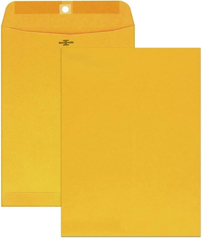 Secure Clasp Closure Brown Kraft Envelopes 10" x 13", 15 Count for Mailing gallery