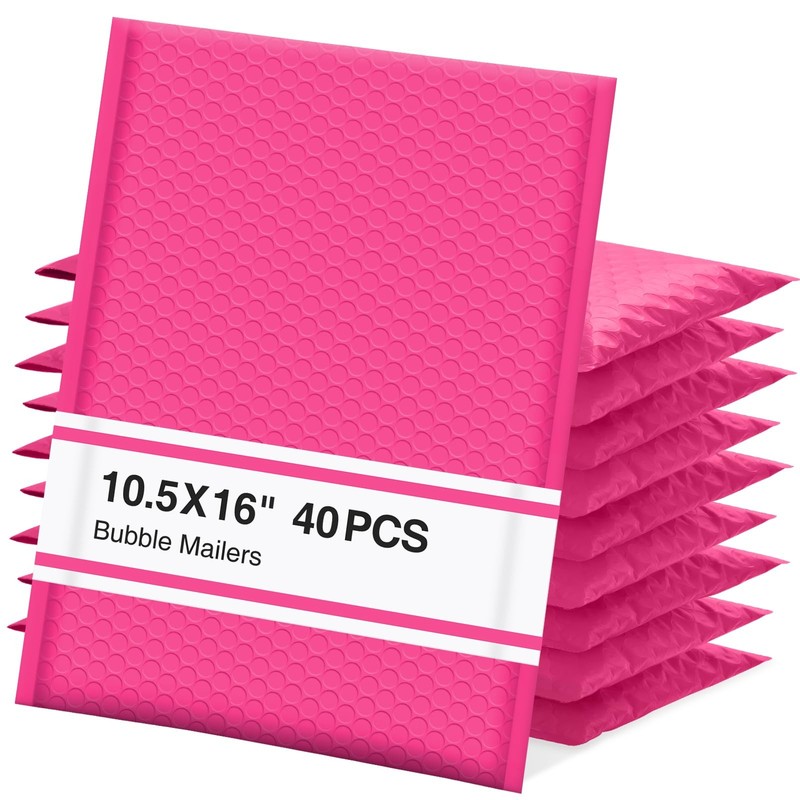 Bubble Mailers 10.5×16 Inch 40 Pack Usable Size 10.5×15 Inch Large Padded Env…