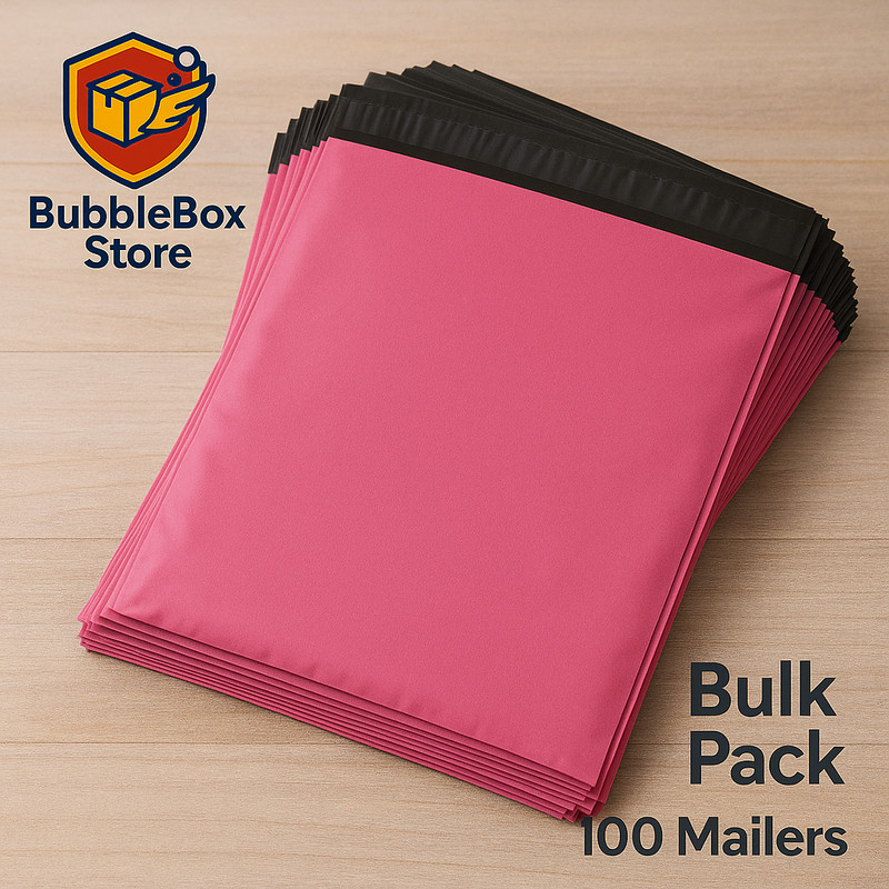 Pink Poly Mailers 14.5x19 Shipping Bags Self Seal Waterproof Choose Qty gallery