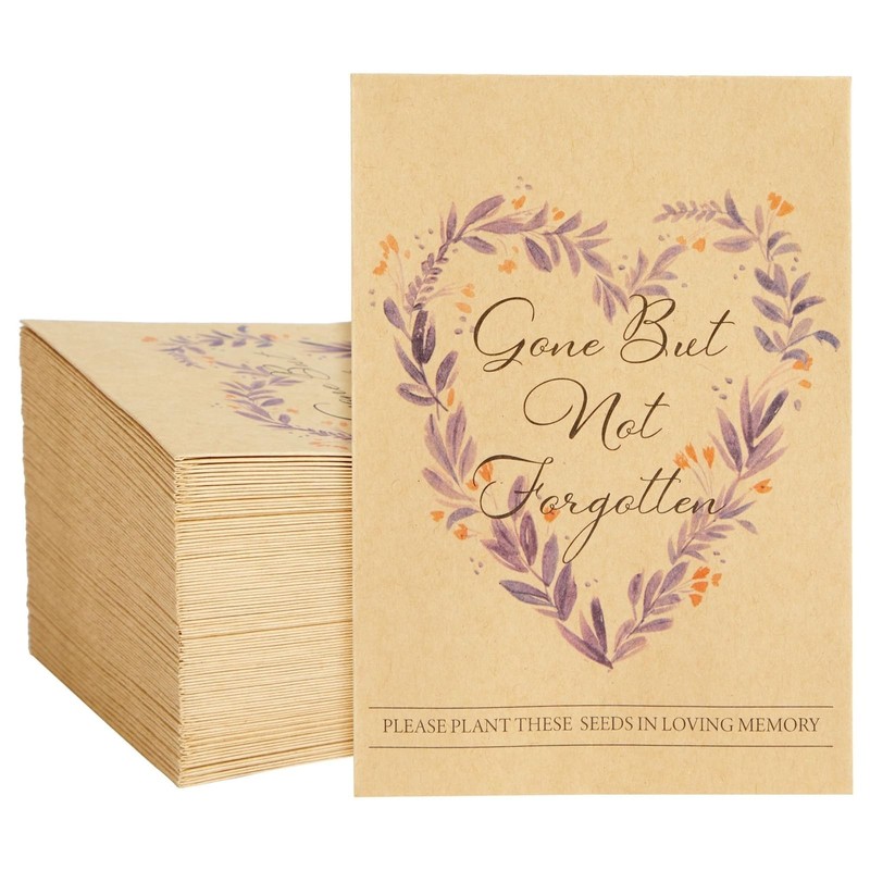 Pipilo Press Seed Envelopes for Memorial Service – 3.5 x 5 in, Brown Craft